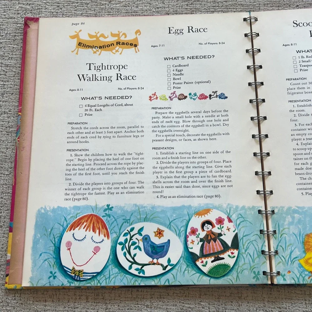 Vintage 1964‎ Betty Crocker's Parties for Children Spiral Hardcover Book Retro